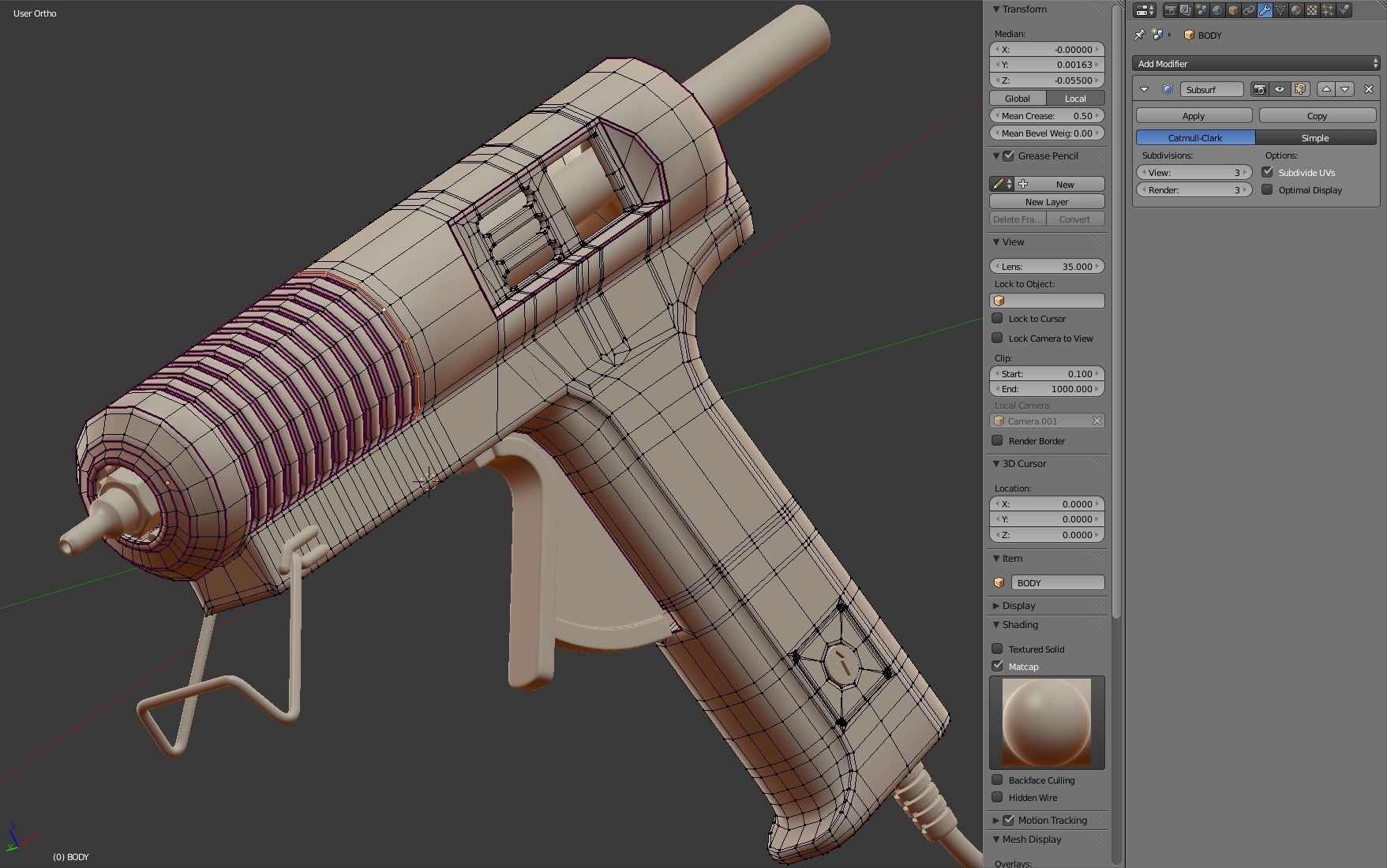 Glue Gun 3D model_19