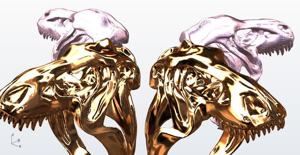 T-Rex Ring 3D print model_6