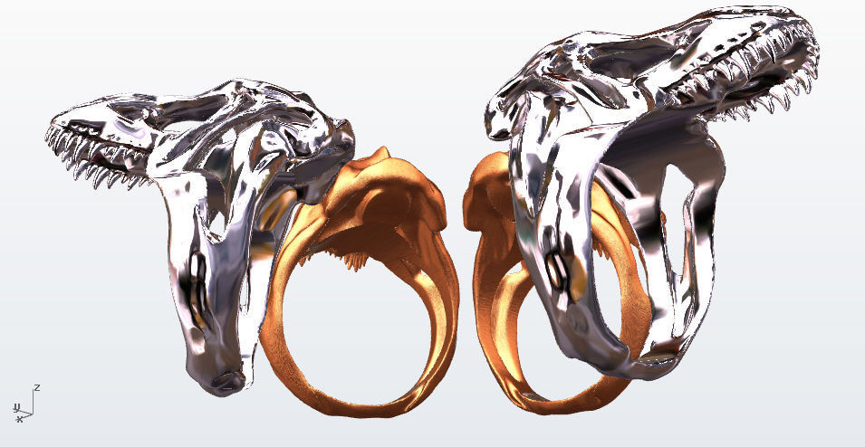 T-Rex Ring 3D print model_8