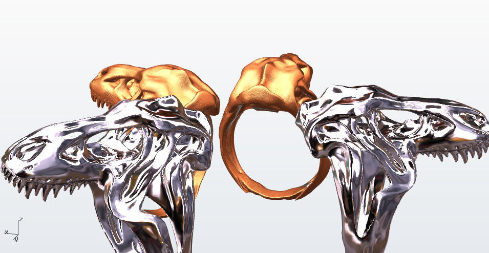 T-Rex Ring 3D print model_7