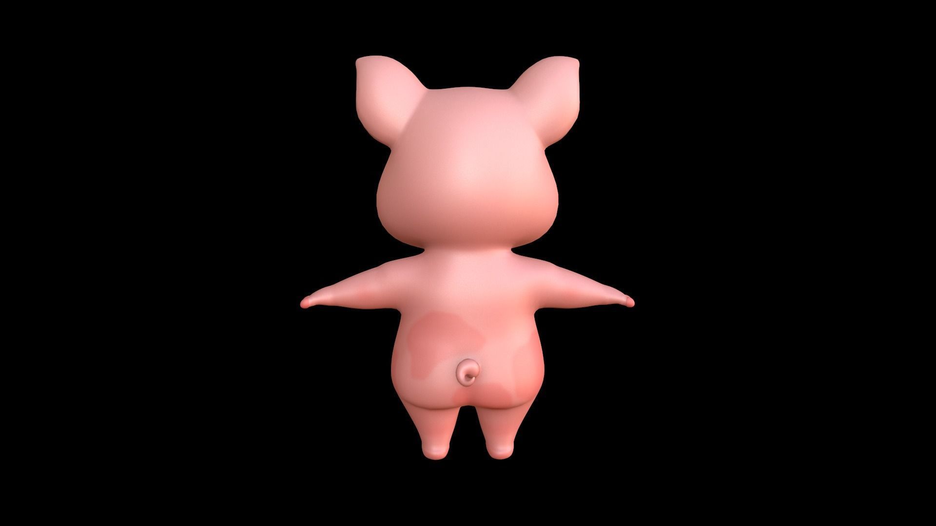 Asset - Cartoons - Character - Pig - 3D Models Low-poly 3D model_3