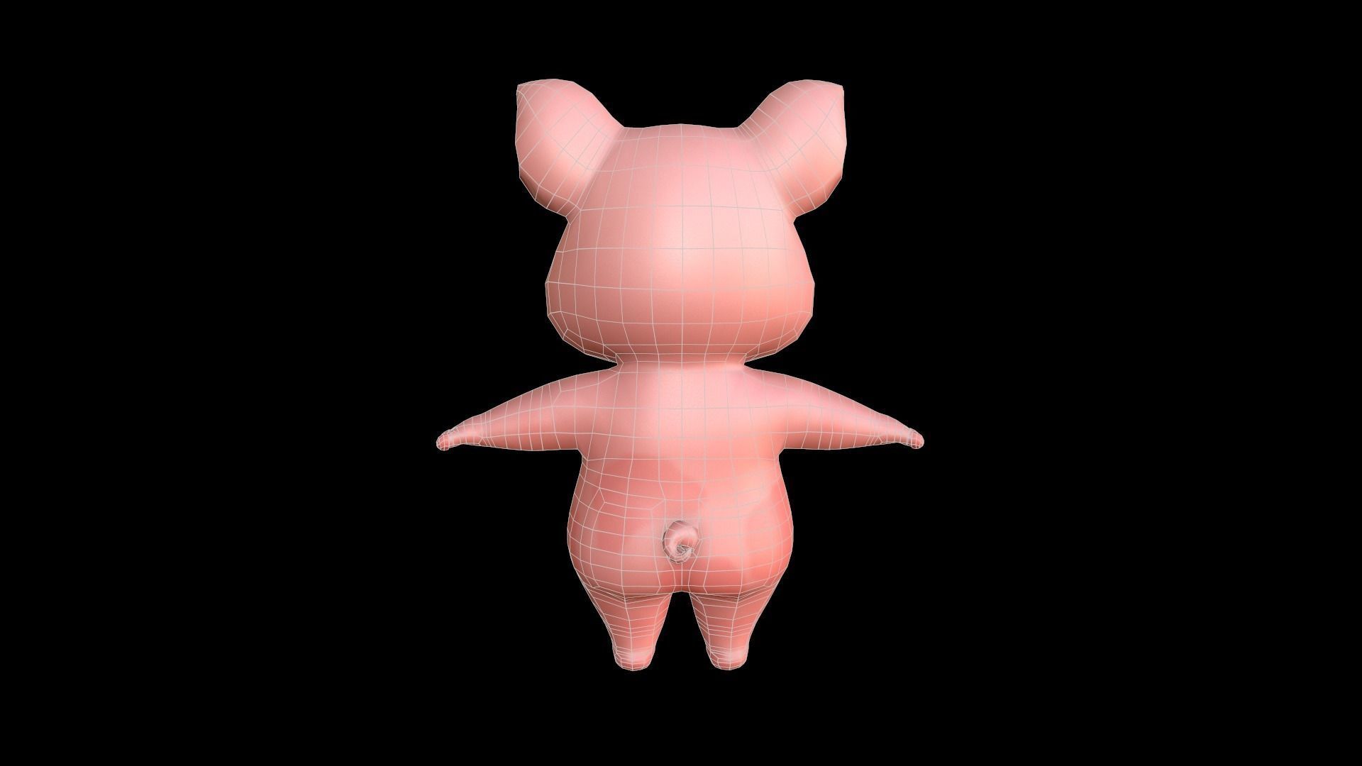 Asset - Cartoons - Character - Pig - 3D Models Low-poly 3D model_13