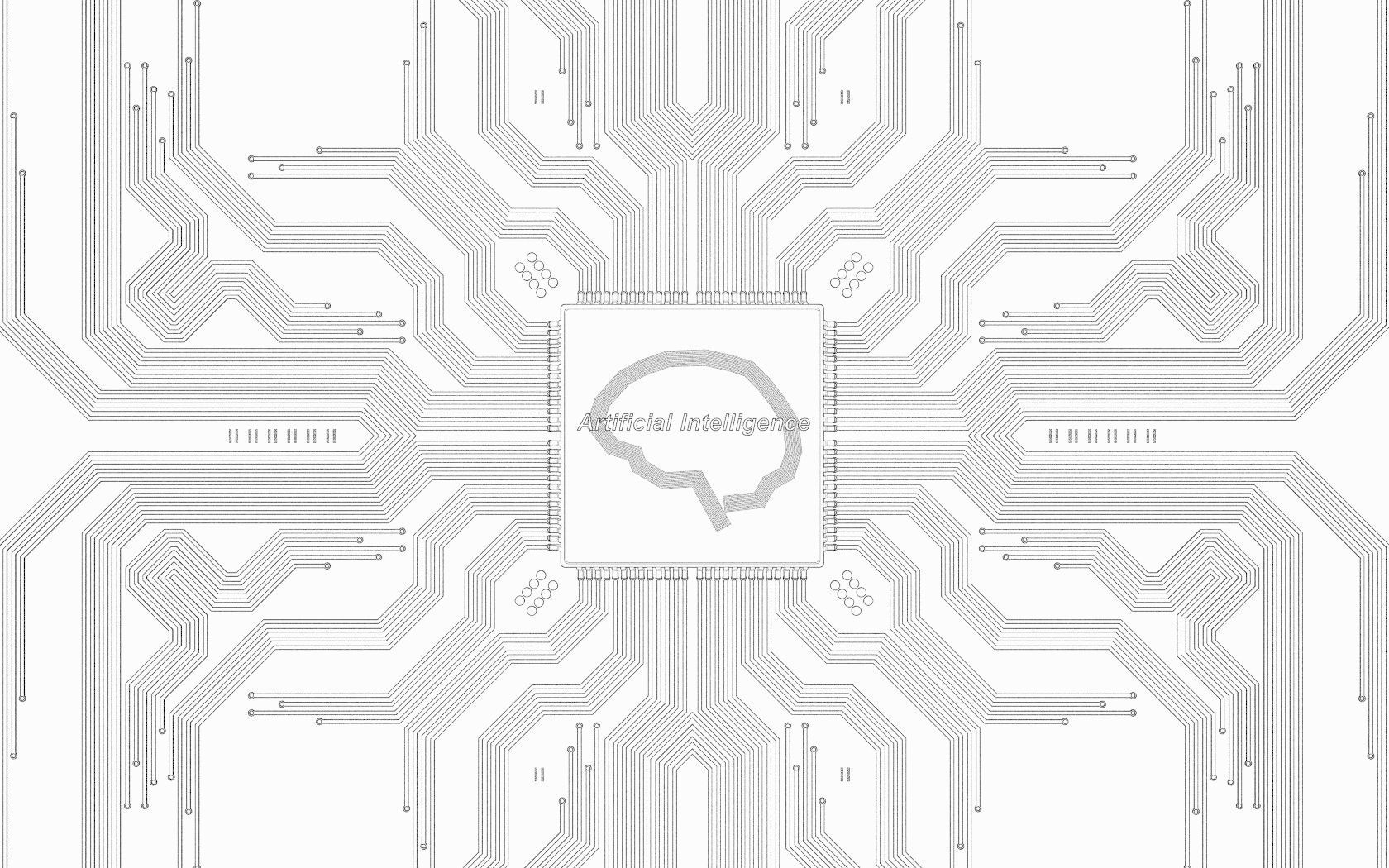 Artificial Intelligence Microchip Central Processors 3D model_4