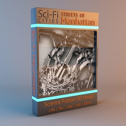 Sci-Fi Manhattan Streets 3D model