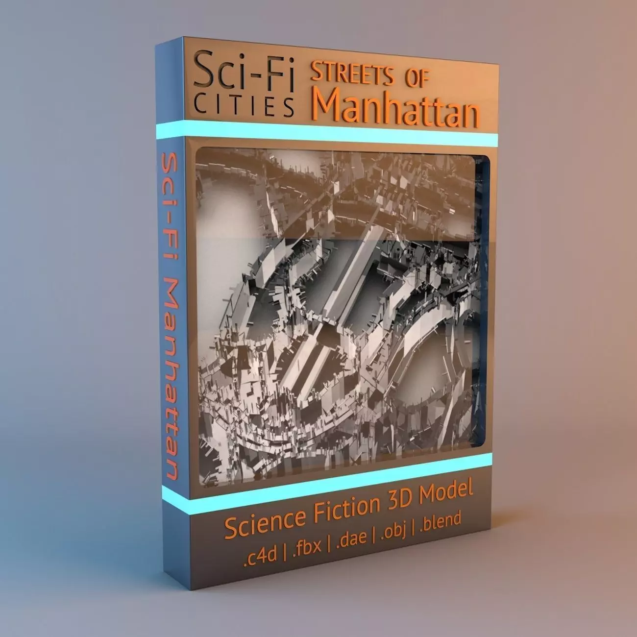 Sci-Fi Manhattan Streets 3D model_0