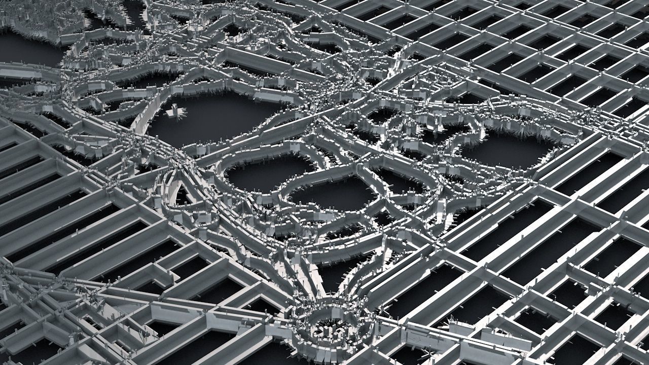 Sci-Fi Manhattan Streets 3D model_3