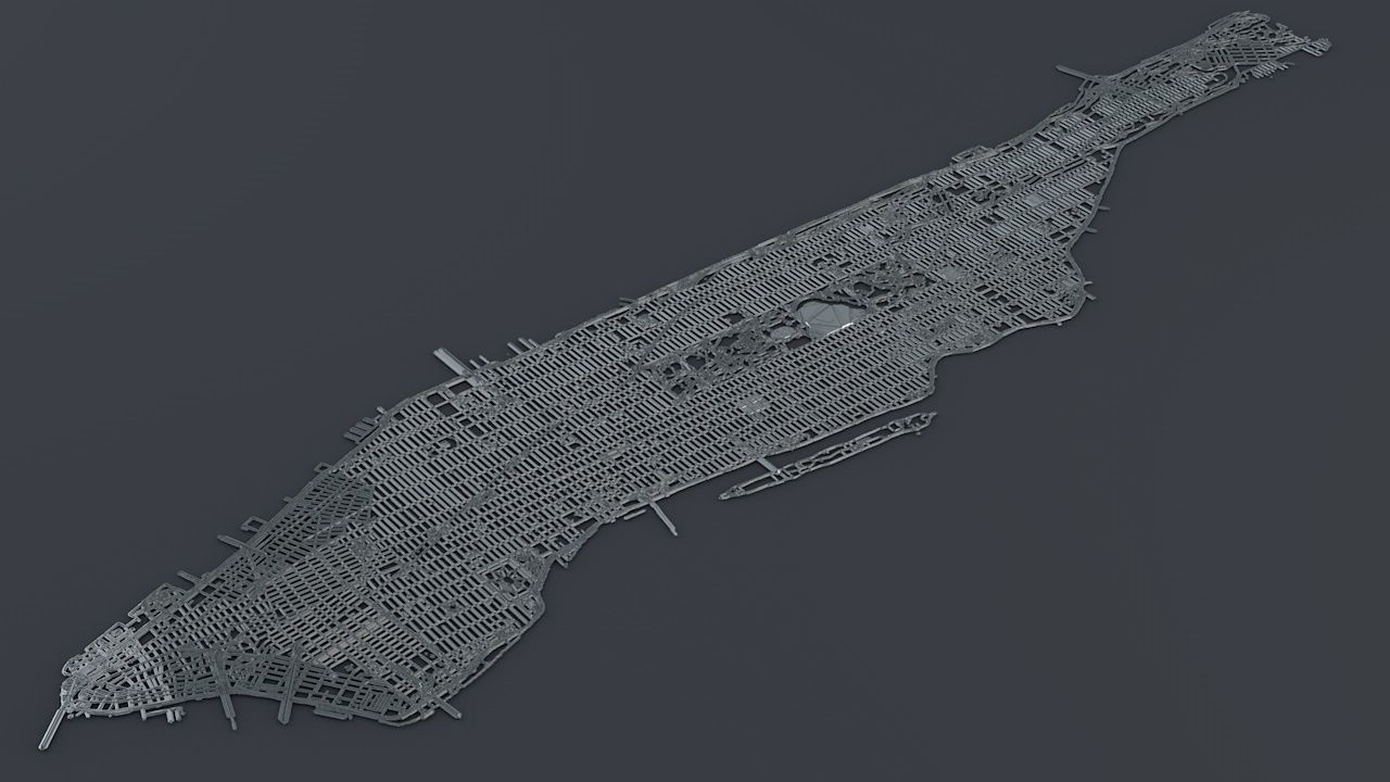 Sci-Fi Manhattan Streets 3D model_1