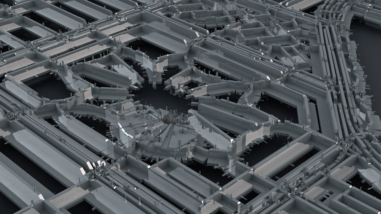 Sci-Fi Manhattan Streets 3D model_4