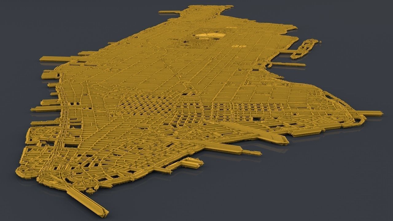 Sci-Fi Manhattan Streets 3D model_2