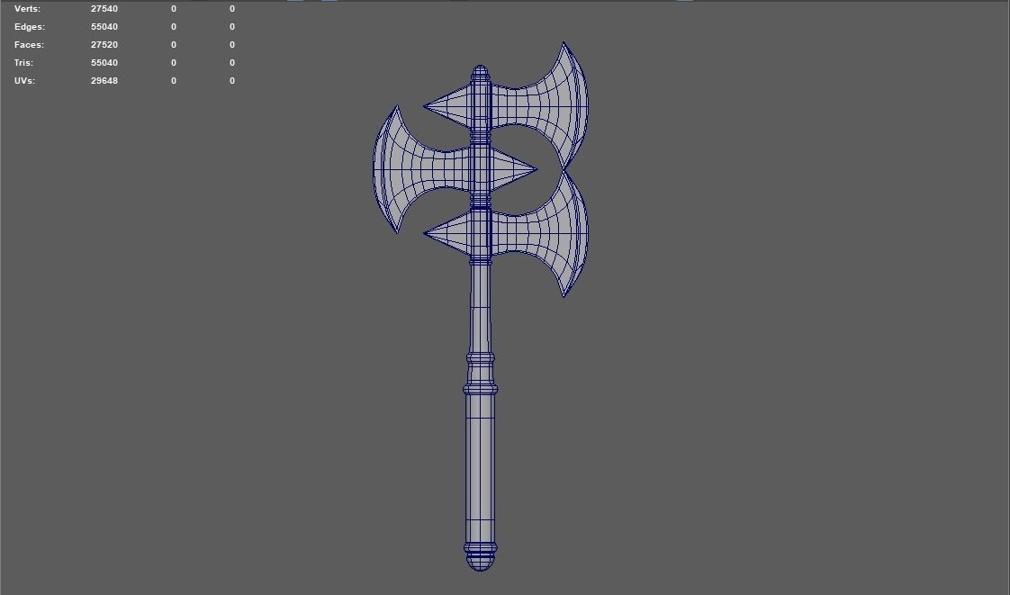 Conan the barbarian axe 3D model_2