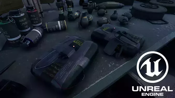 UE4 - Knives Explosives and Ammunition - Military Props Pack