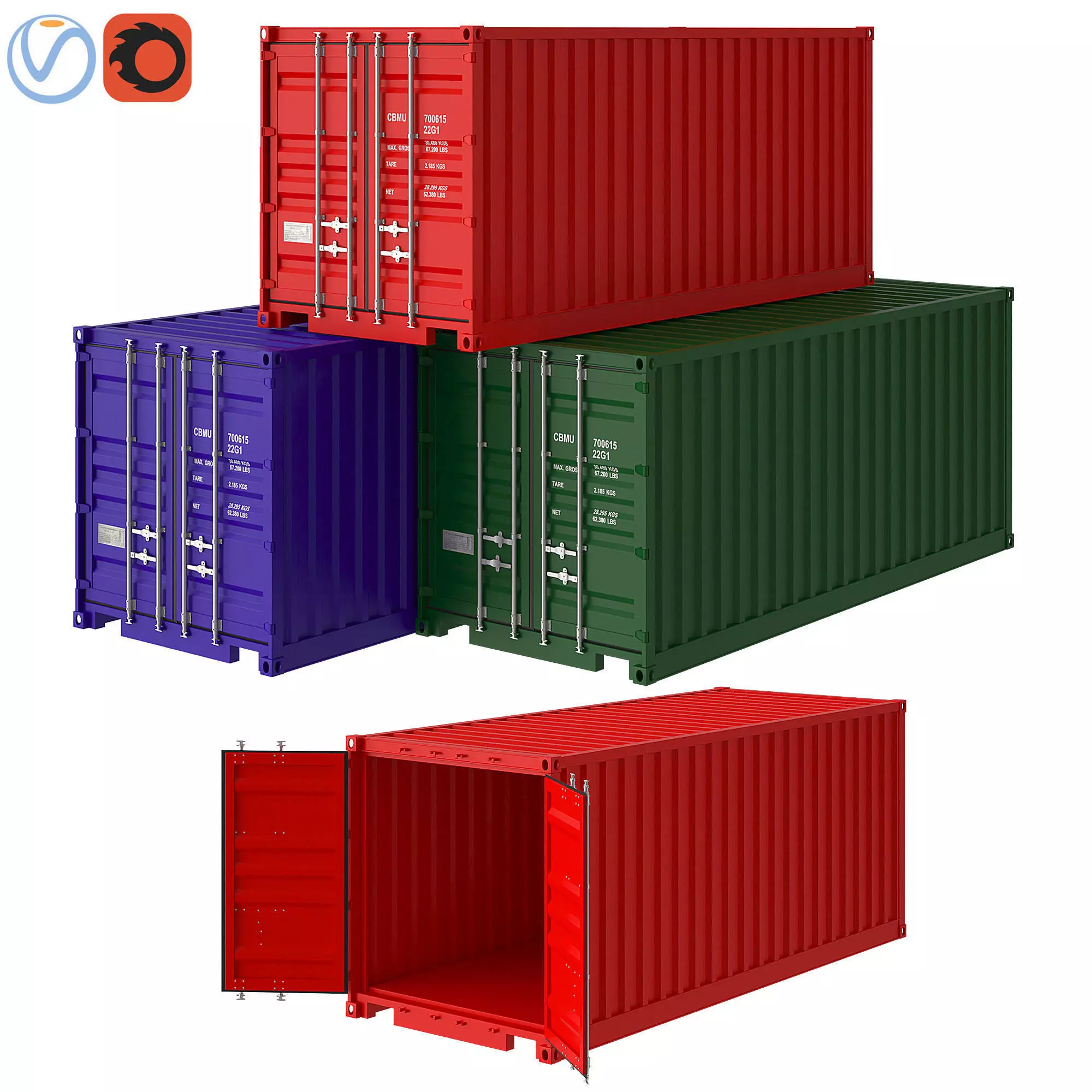 Shipping Container  3D model_0