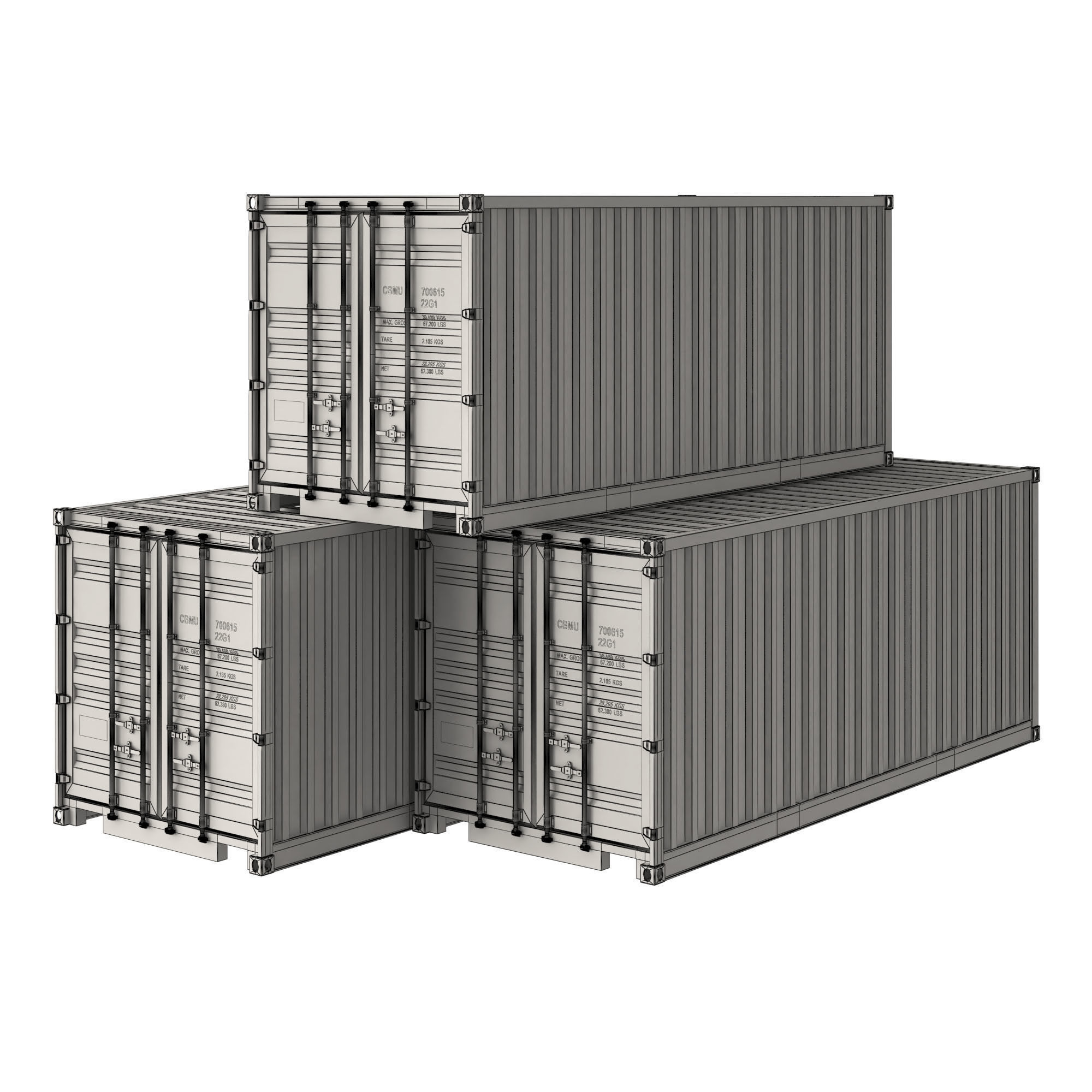 Shipping Container  3D model_4