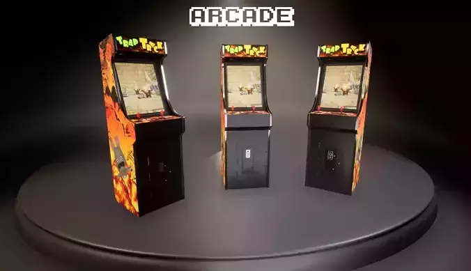 Arcade Cabinet Low-poly 3D model