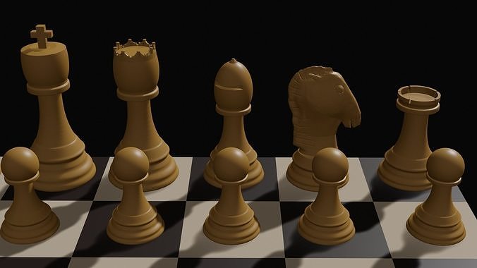 Chess Set Tournament Pieces Knight 3D print model