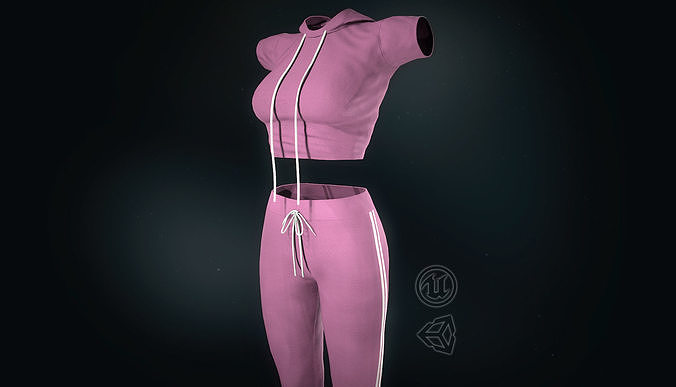 Female Tracksuits Low-poly 3D model