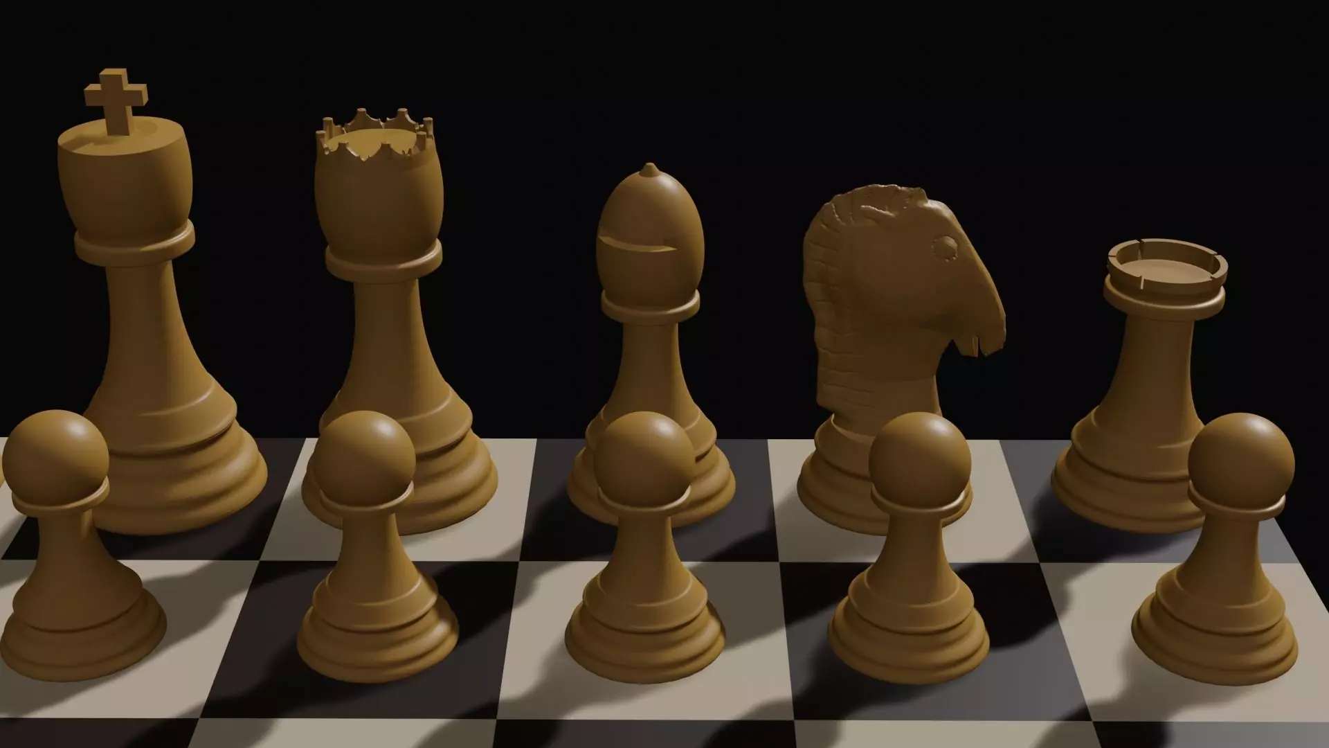 Chess Set Tournament Pieces King 3D print model