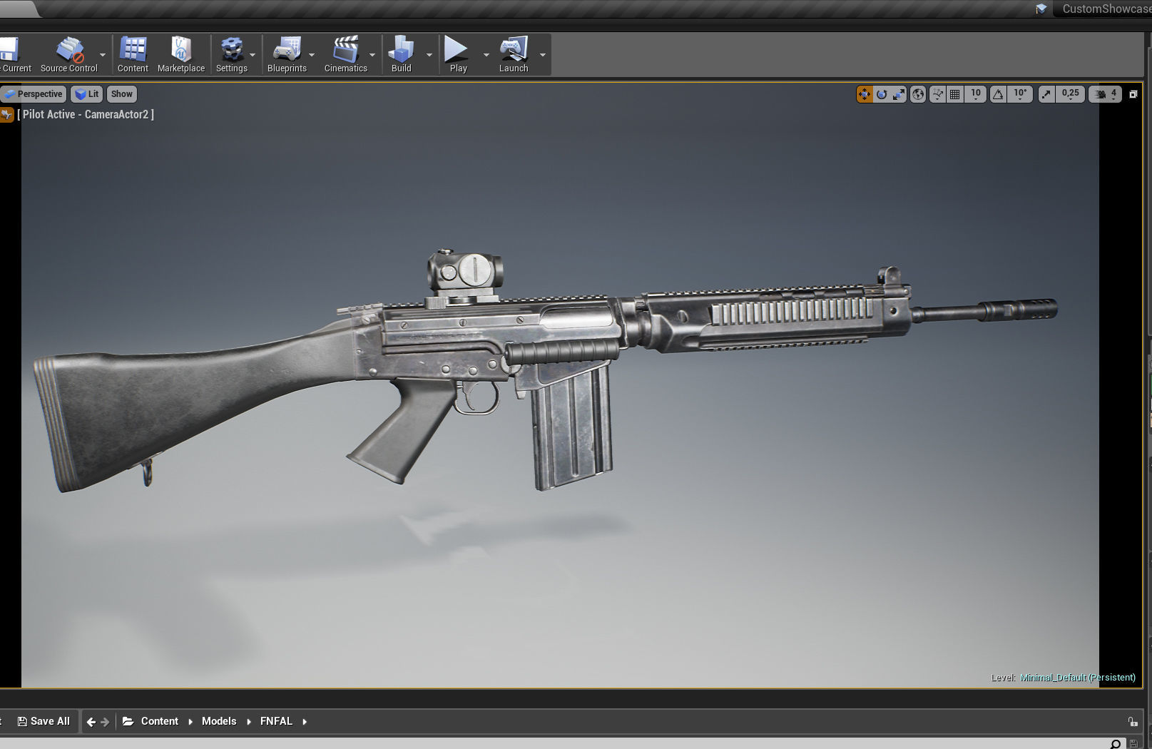 FN FAL Tactical Low-poly 3D model_14