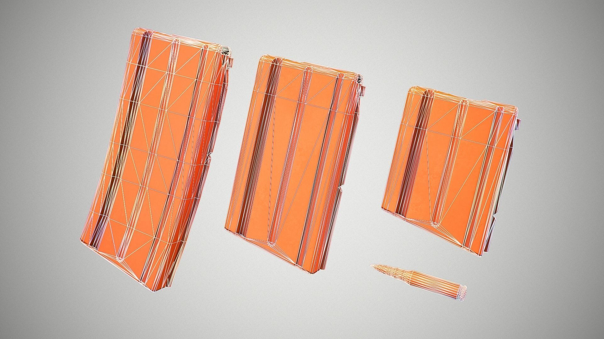 FN FAL Tactical Low-poly 3D model_16