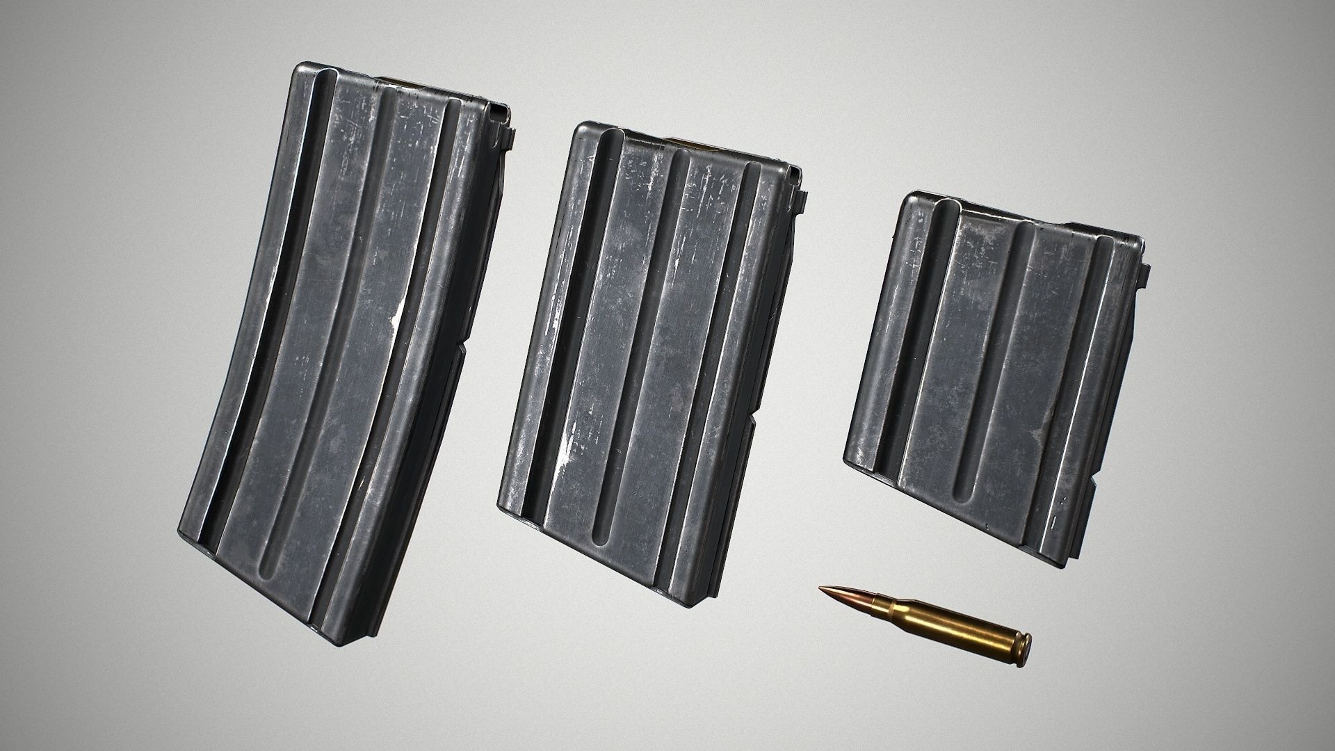 FN FAL Tactical Low-poly 3D model_11