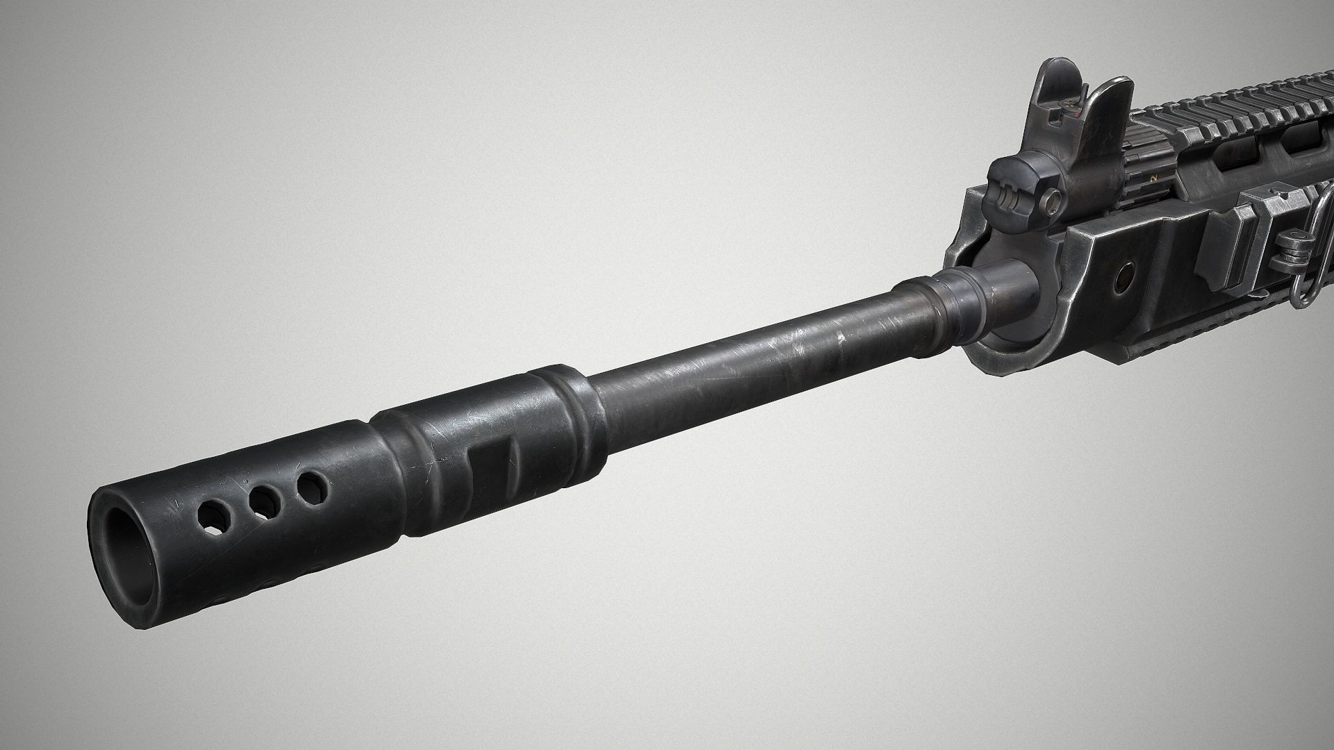 FN FAL Tactical Low-poly 3D model_5