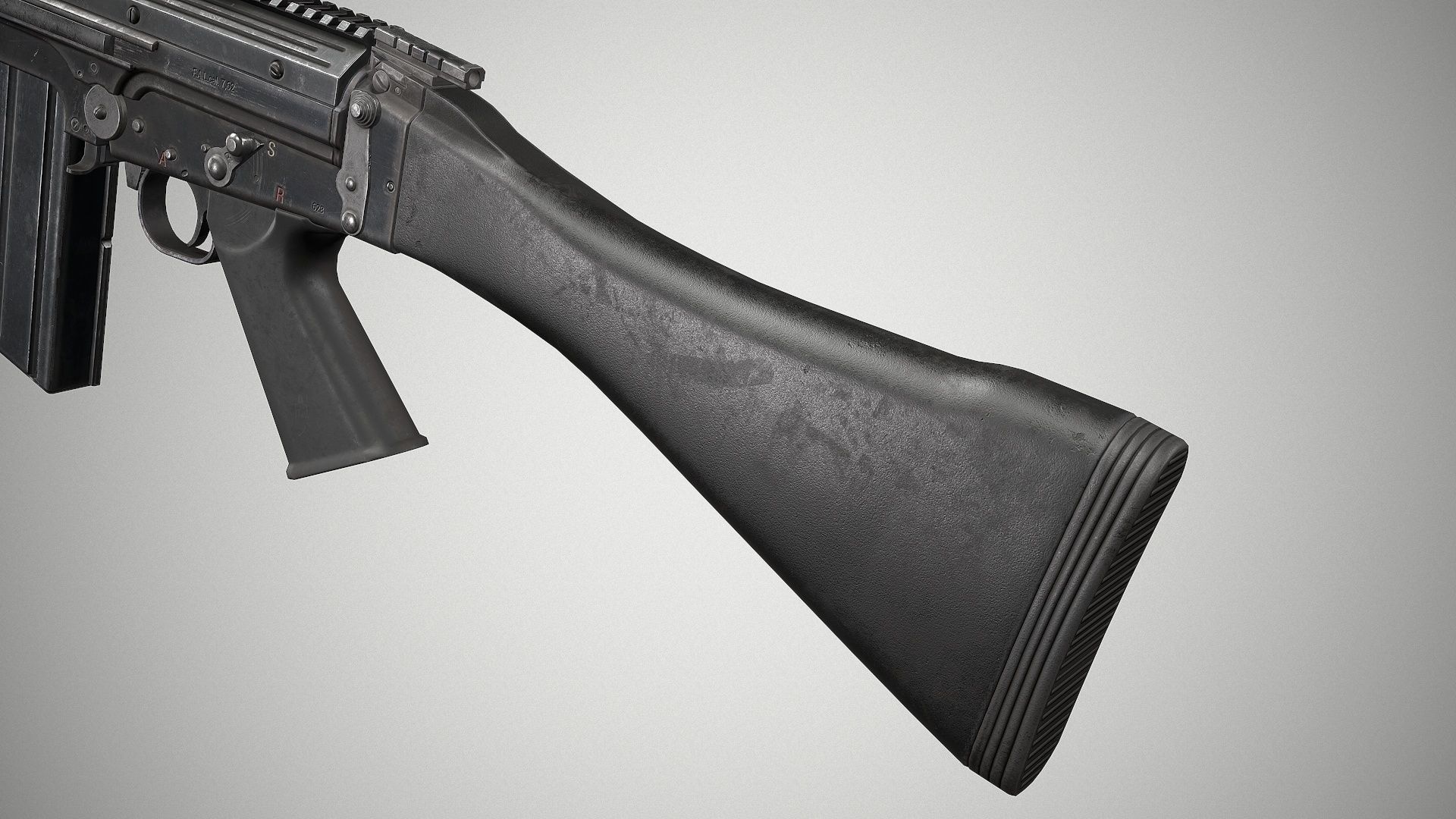 FN FAL Tactical Low-poly 3D model_4