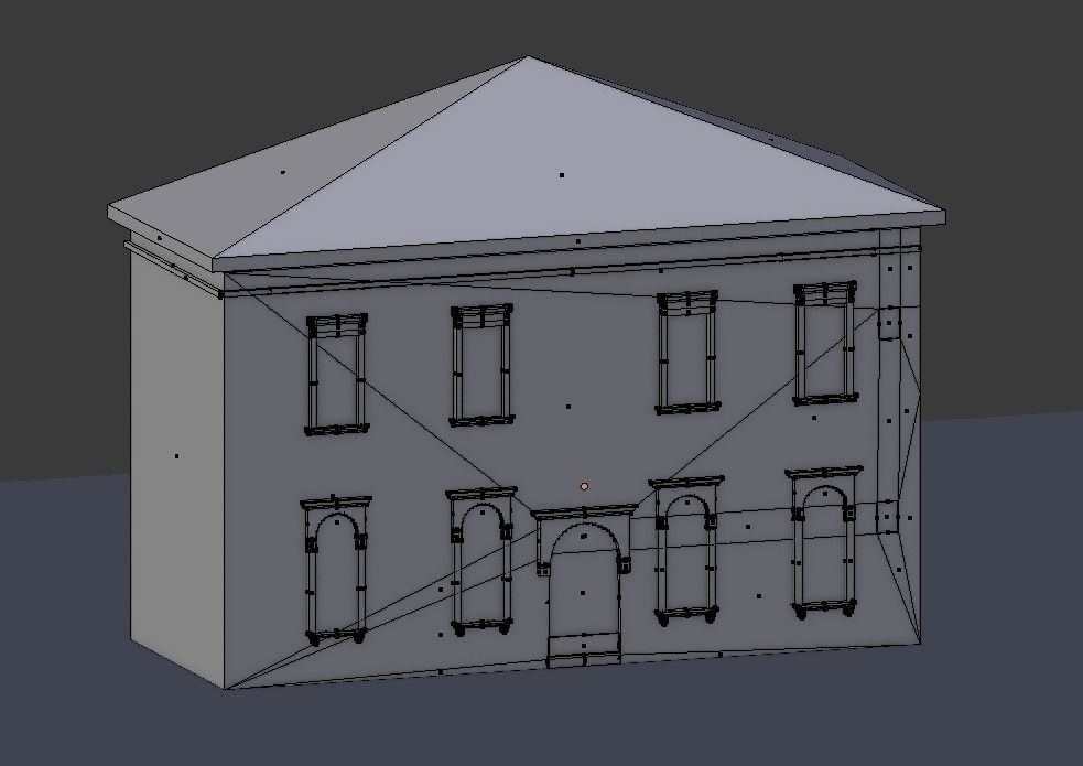 Low Poly Apartment Building Venice 001 3D Model Low-poly 3D model_4