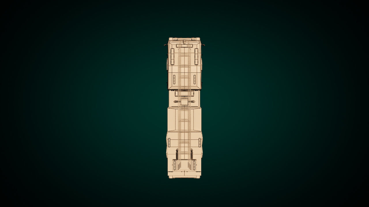 Low Poly Fire Truck Low-poly 3D model_12