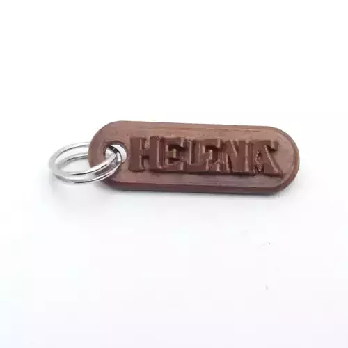 HELENA Personalized keychain embossed letters 3D print model