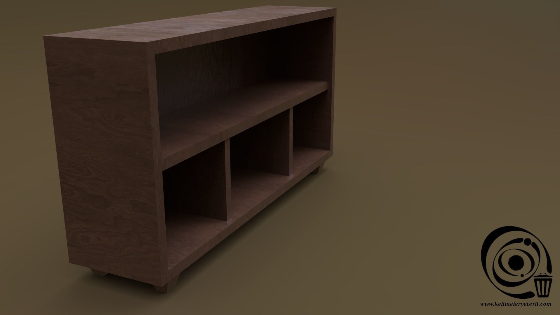 Console Table 04 Low-poly 3D model_1