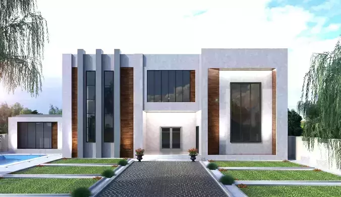 Modern villa in qulf built in 2017 3D model