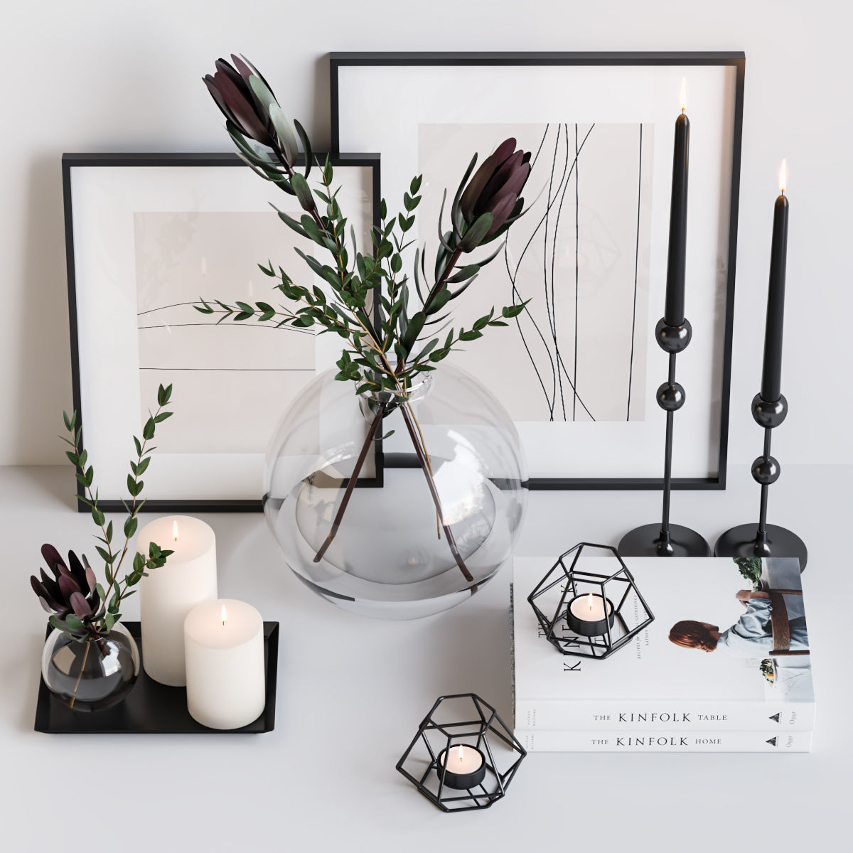 Decorative set 12 3D model_1