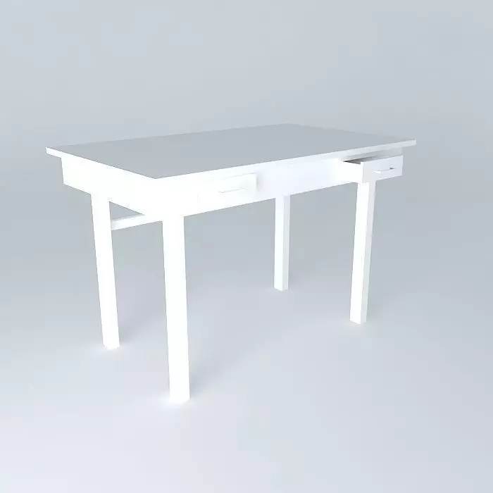 White table Free 3D model_0