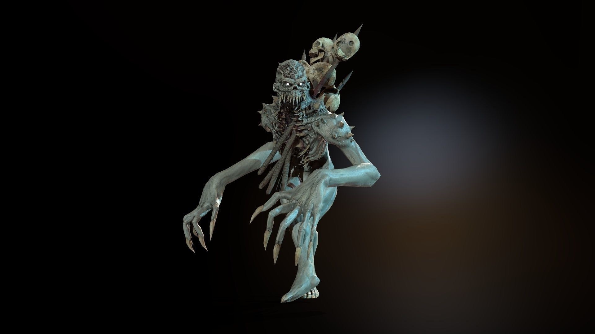 mutant3 humanoid running Low-poly 3D model_19