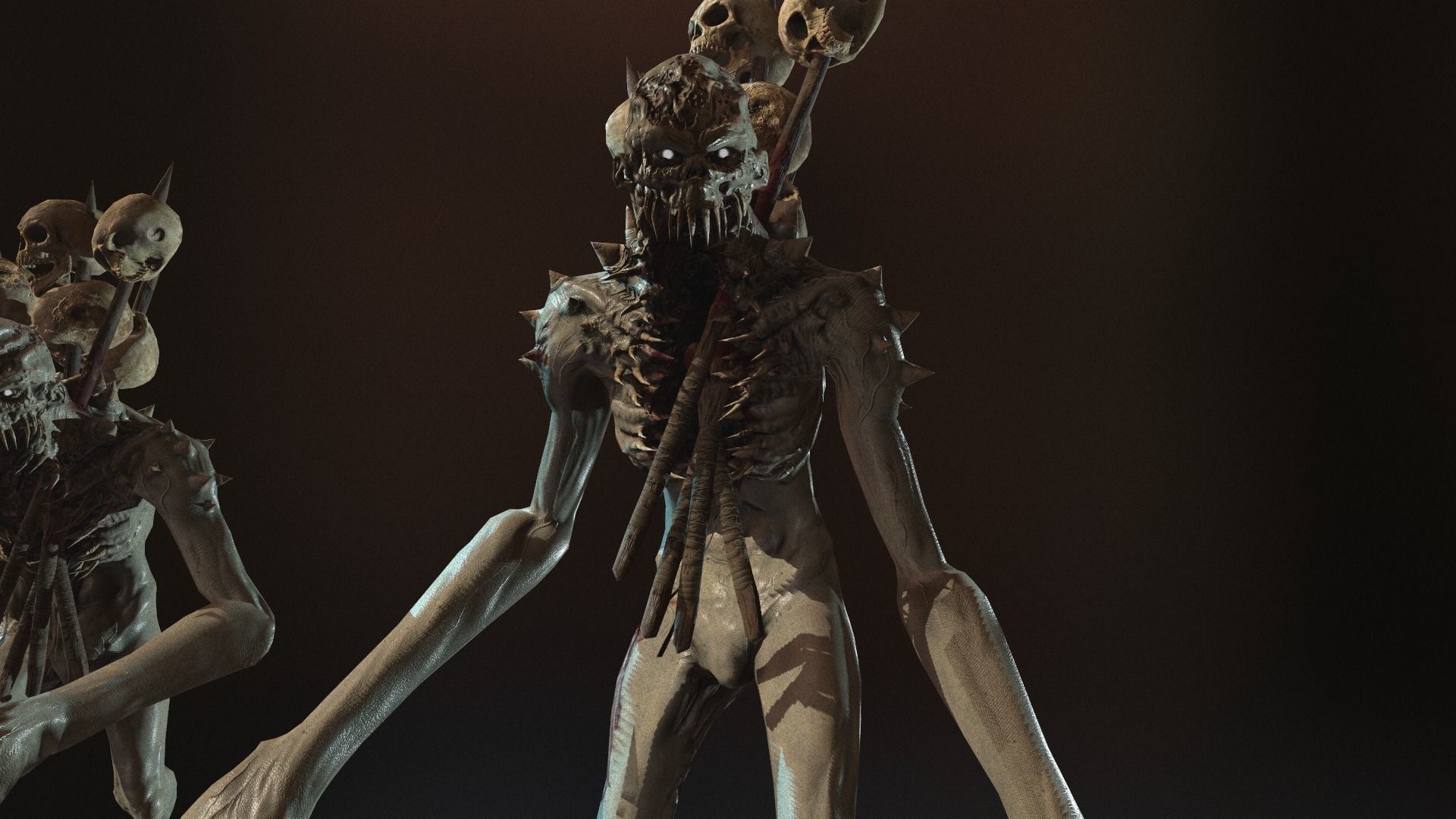 mutant3 humanoid running Low-poly 3D model_22