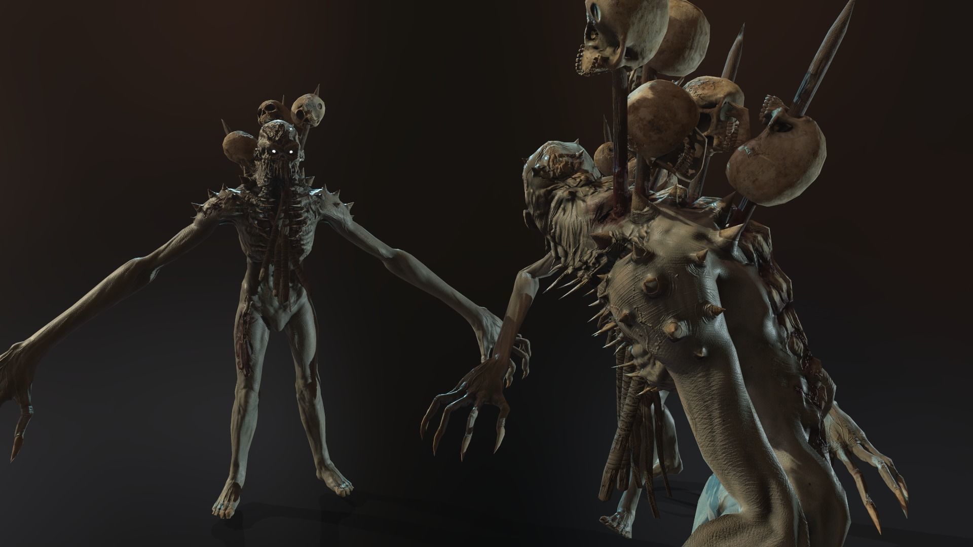 mutant3 humanoid running Low-poly 3D model_21