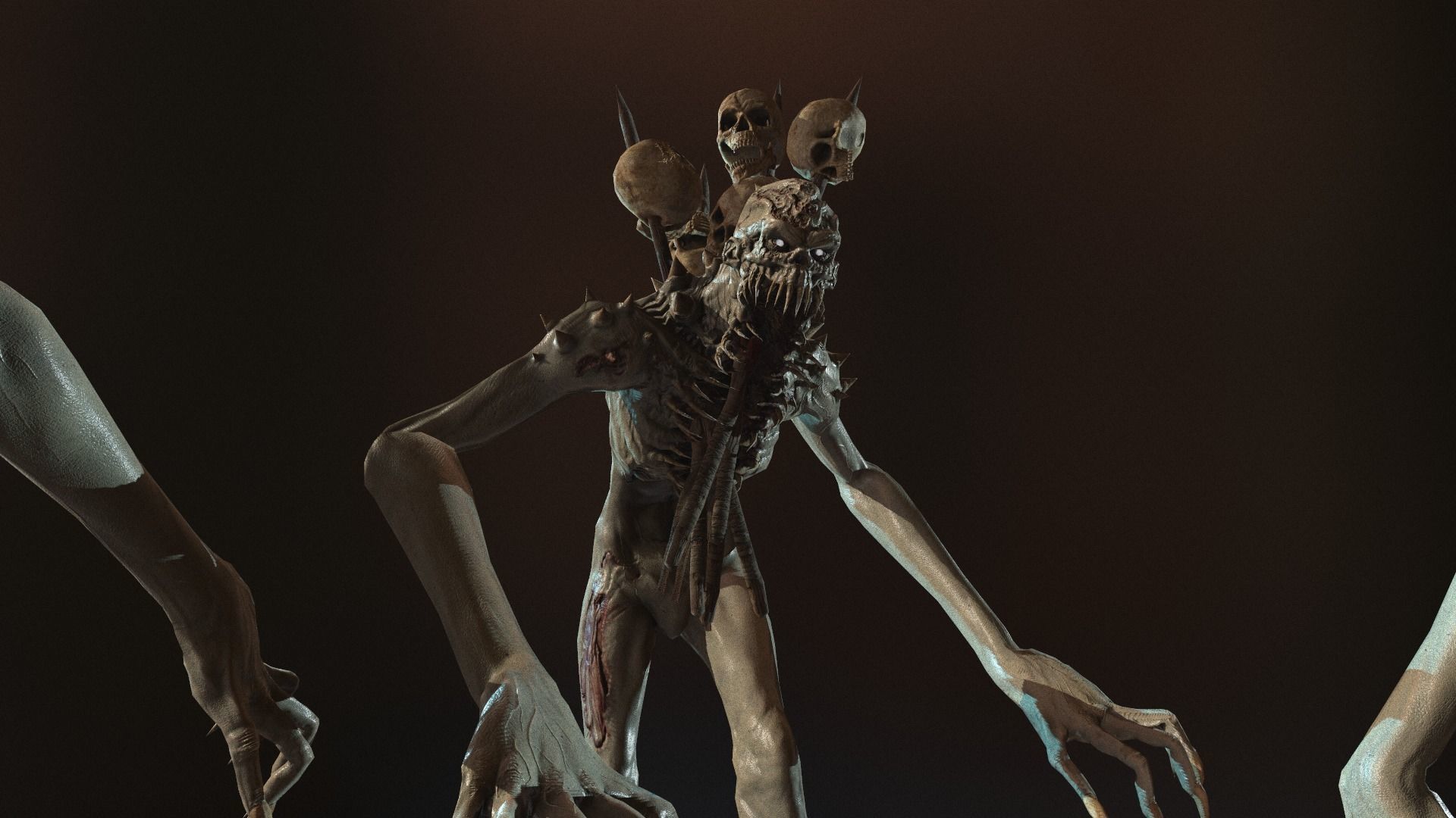 mutant3 humanoid running Low-poly 3D model_14