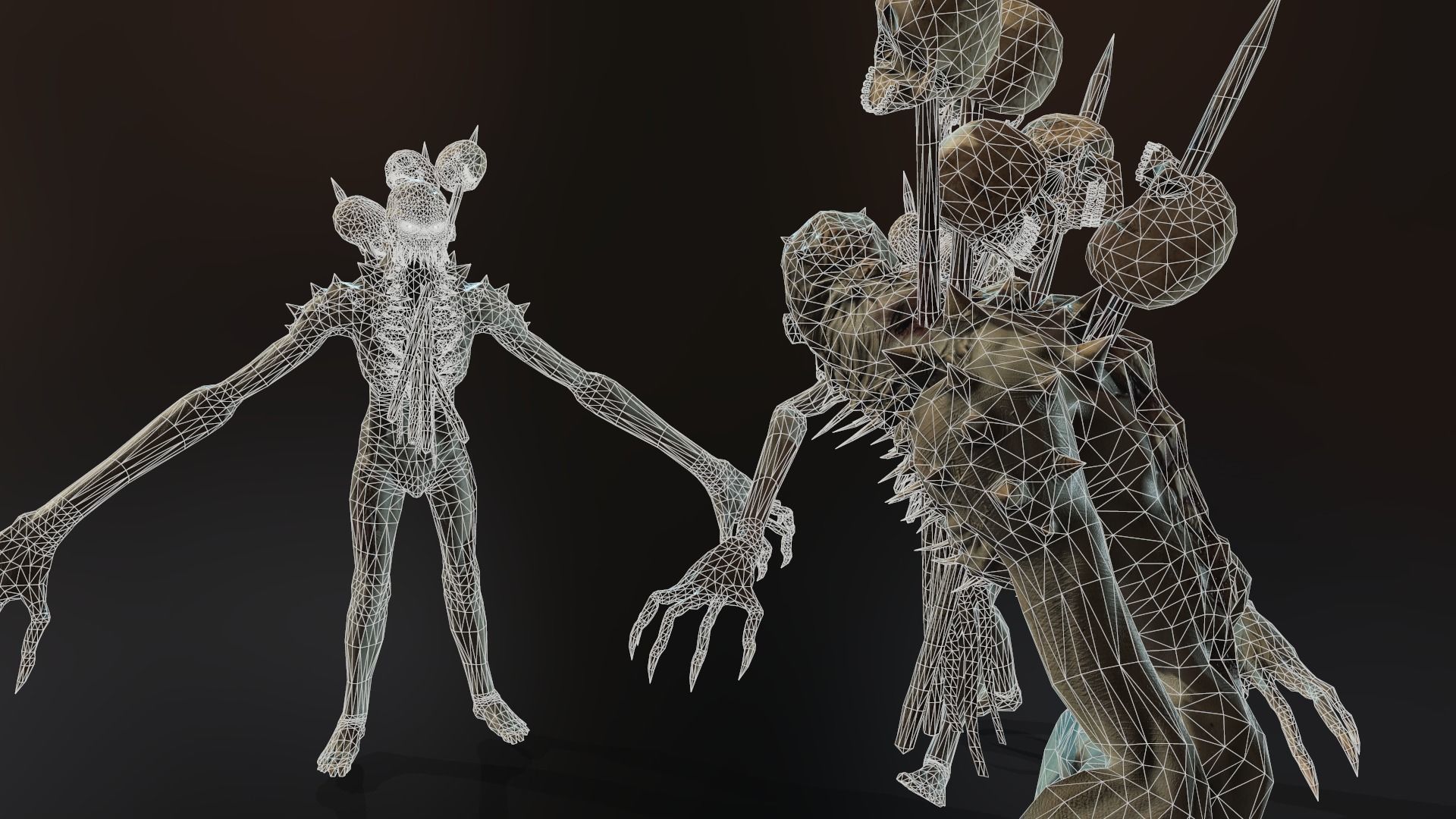 mutant3 humanoid running Low-poly 3D model_18