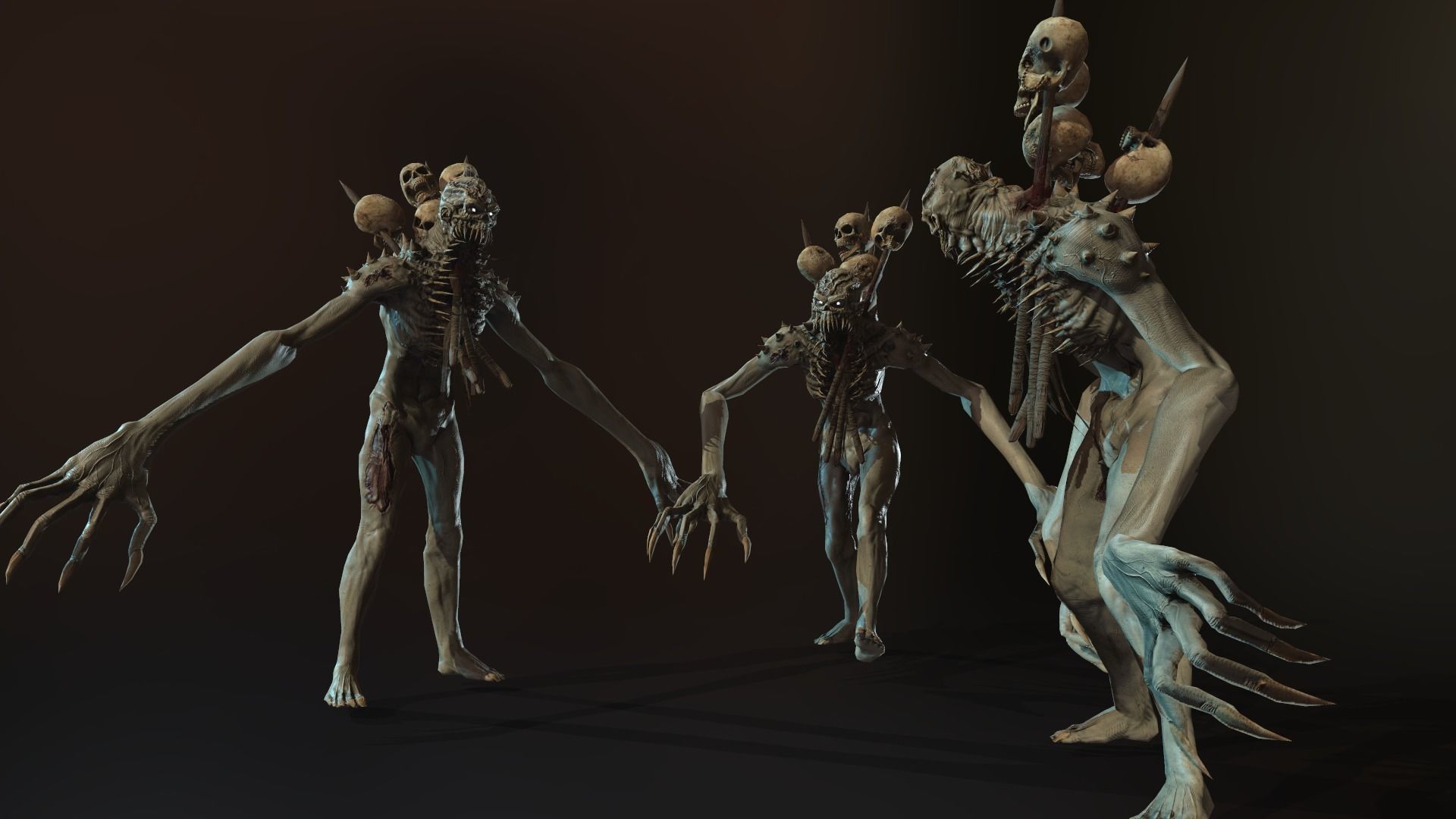 mutant3 humanoid running Low-poly 3D model_24