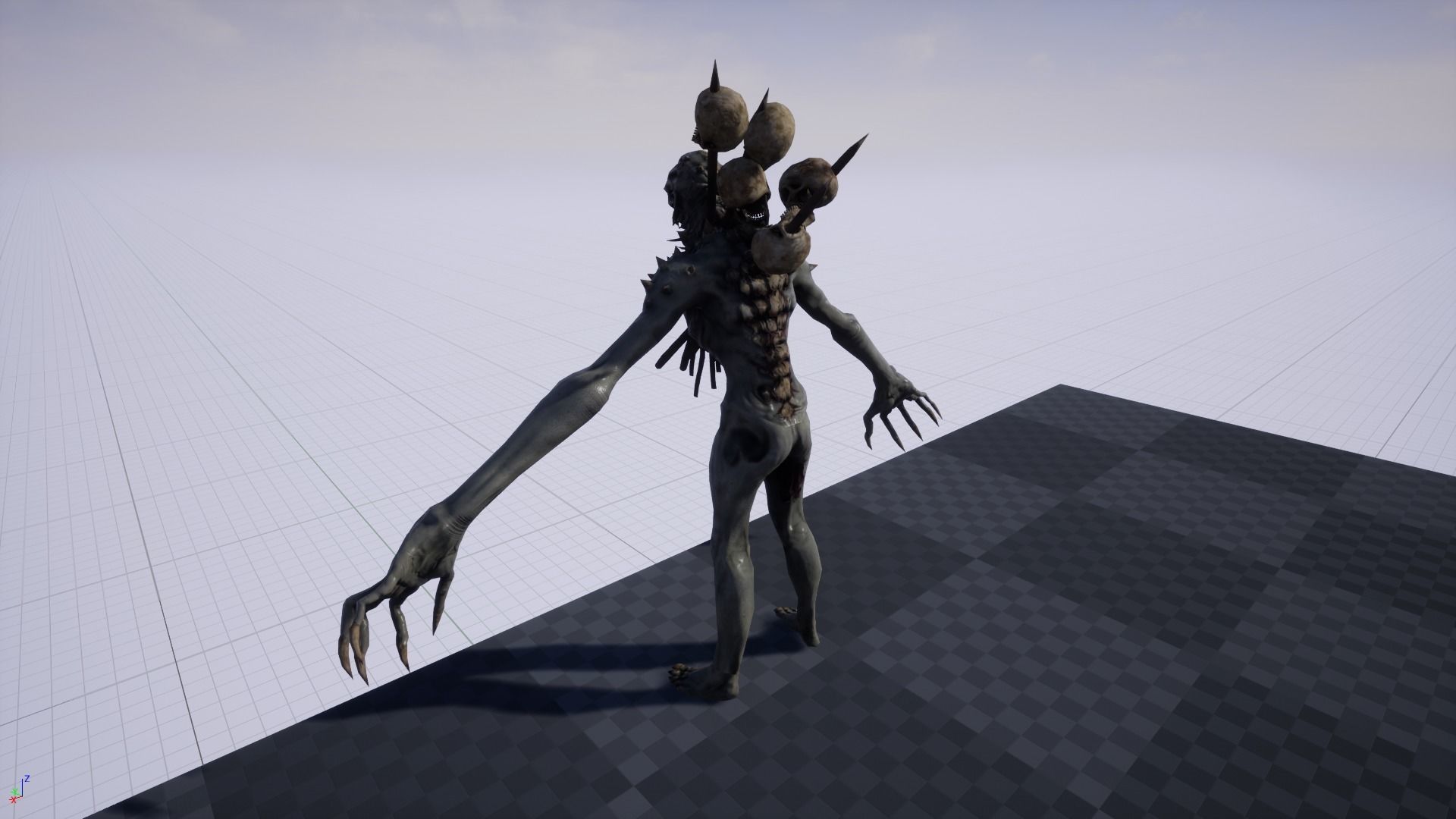 mutant3 humanoid running Low-poly 3D model_9