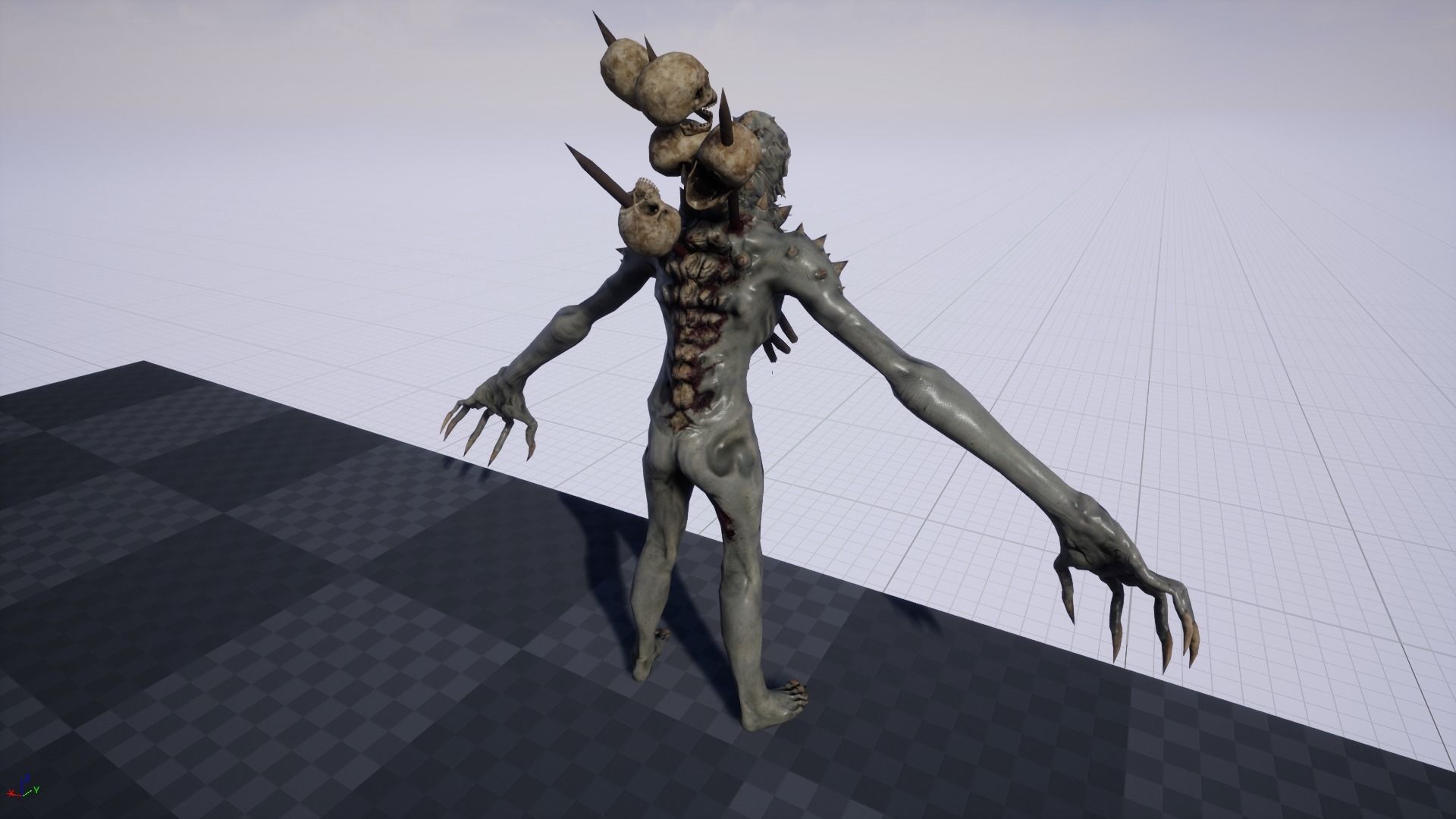 mutant3 humanoid running Low-poly 3D model_12