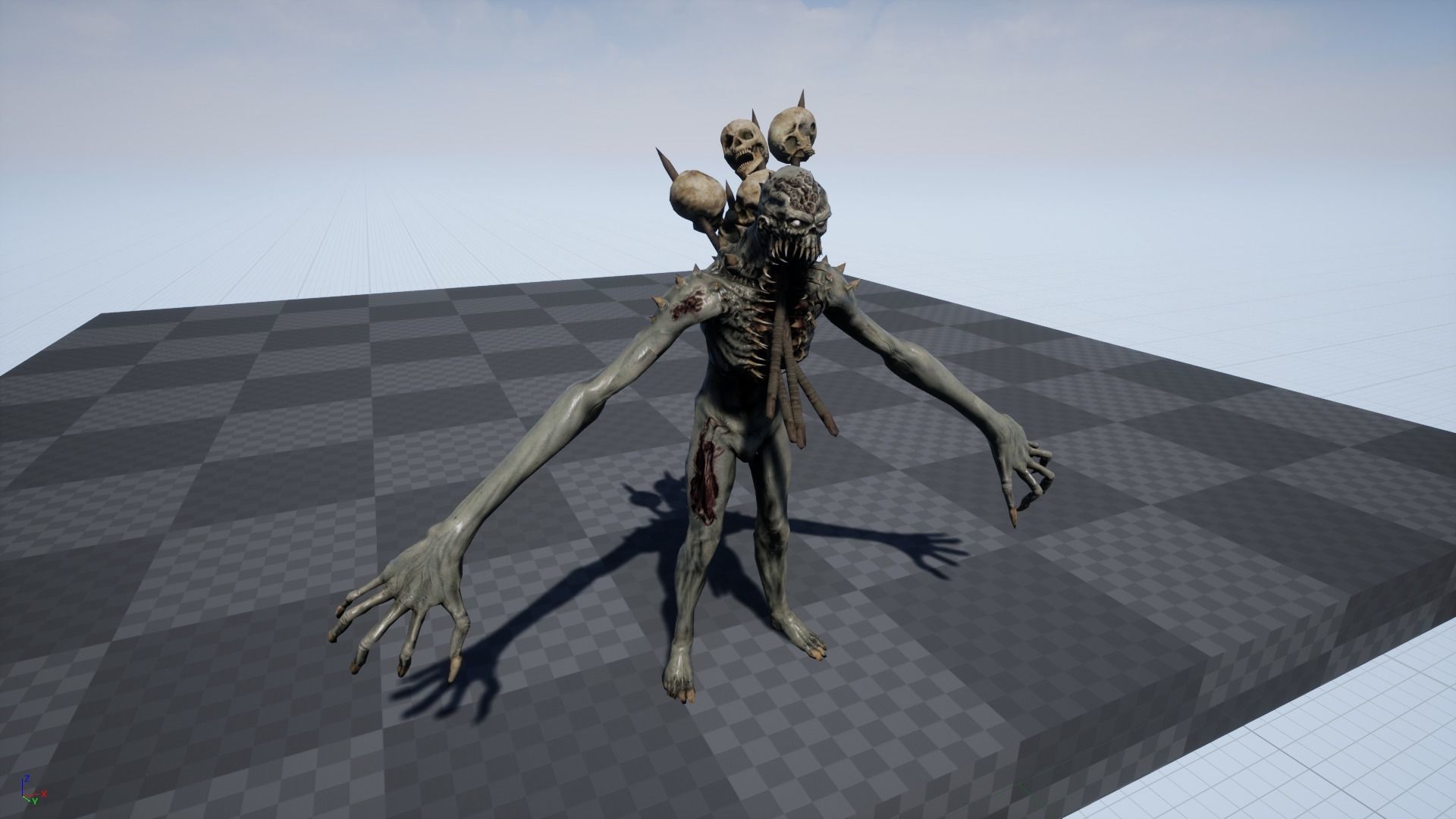 mutant3 humanoid running Low-poly 3D model_10