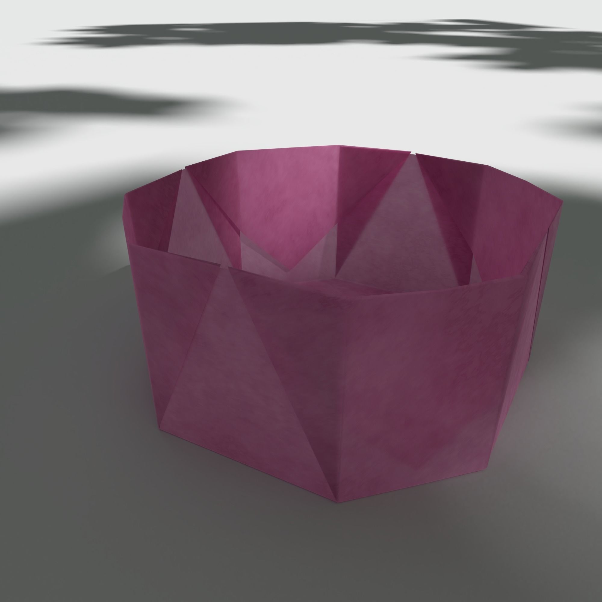 Origami Bowl Low-poly 3D model_1