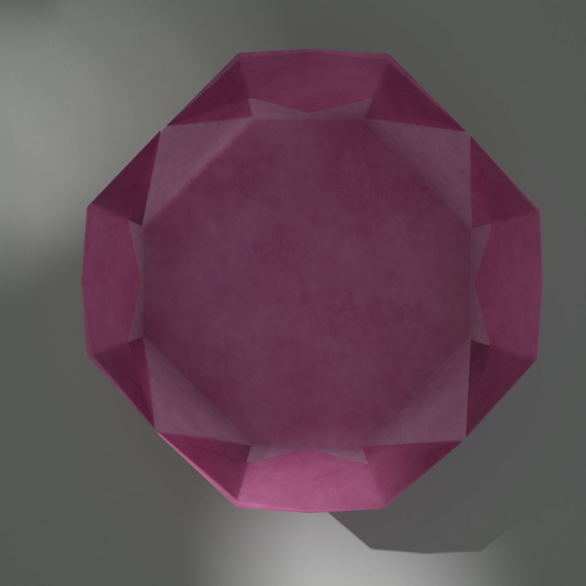 Origami Bowl Low-poly 3D model_5