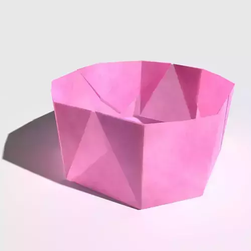Origami Bowl Low-poly 3D model