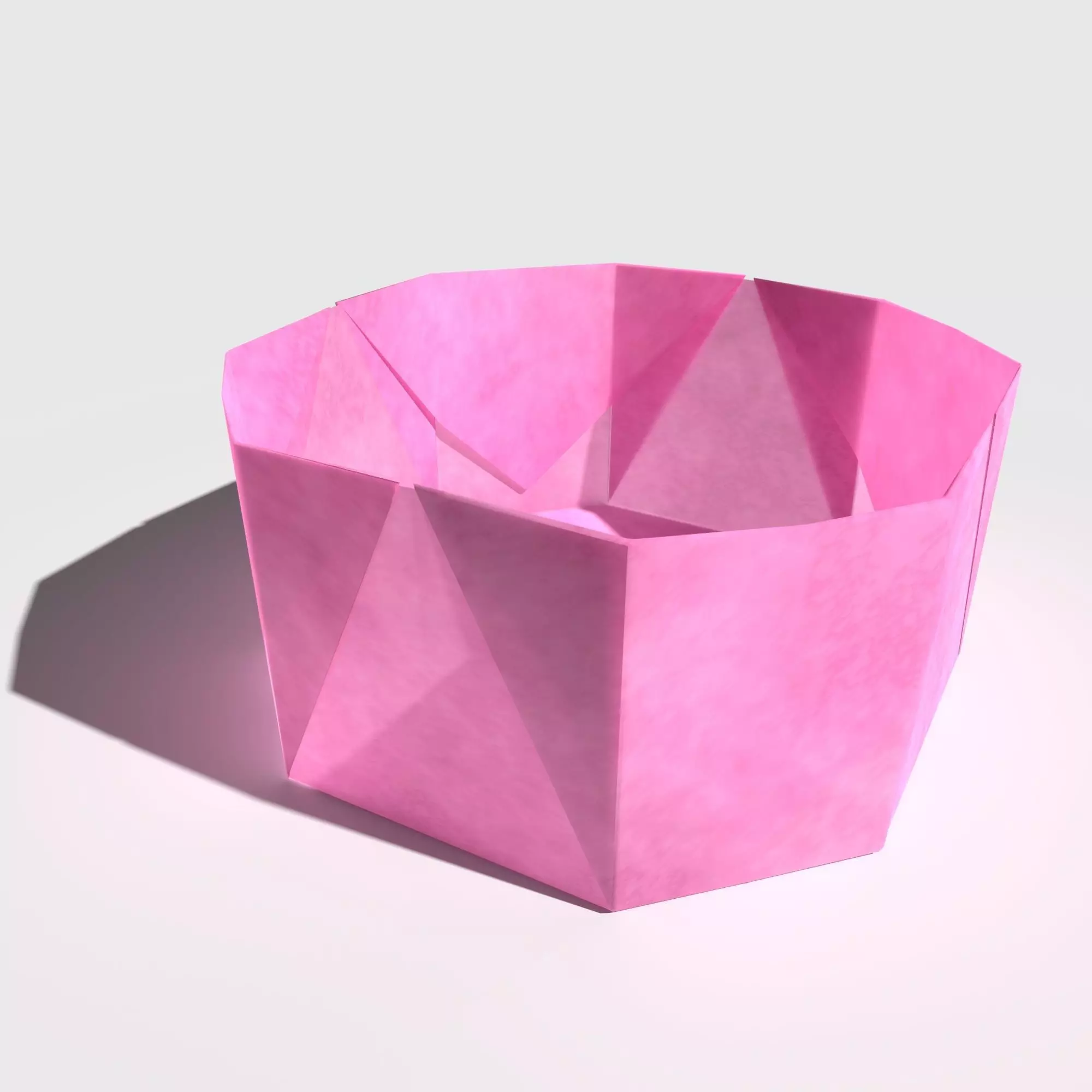 Origami Bowl Low-poly 3D model_0