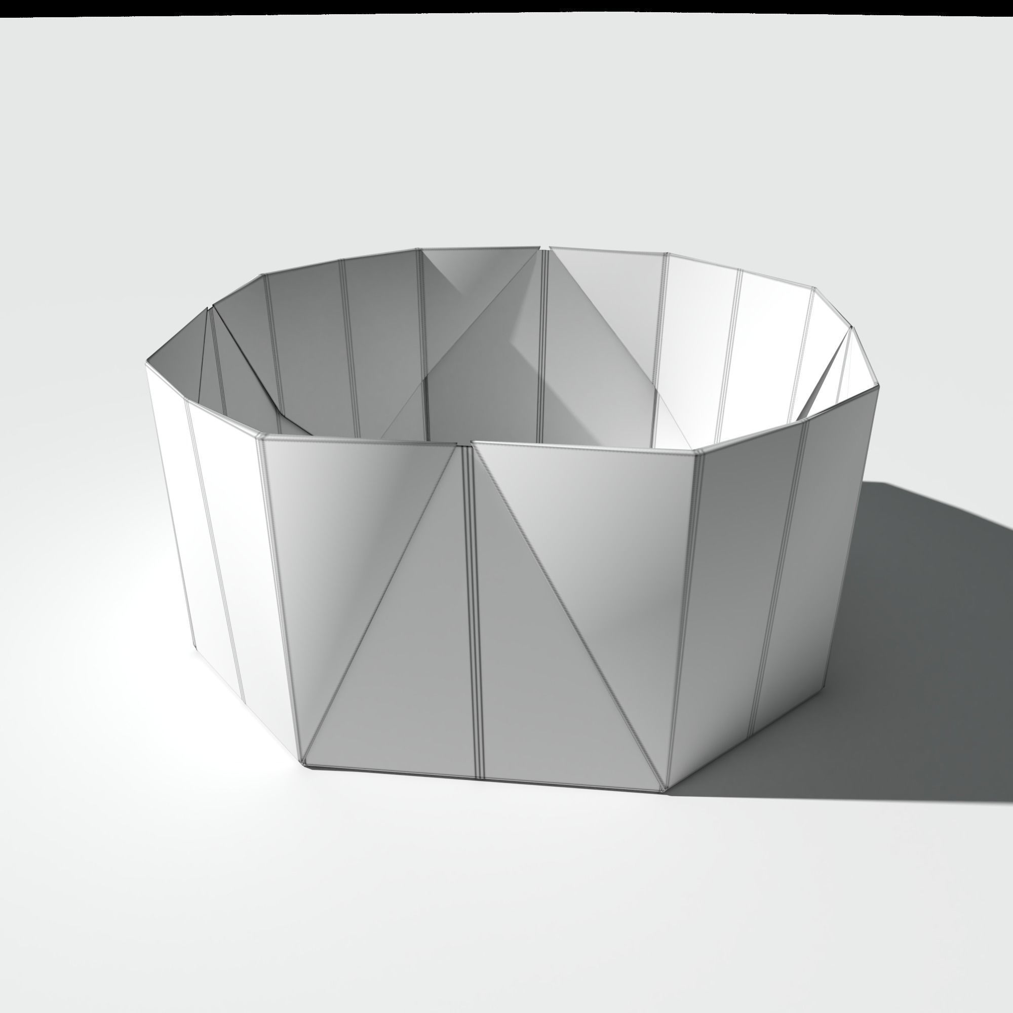 Origami Bowl Low-poly 3D model_6