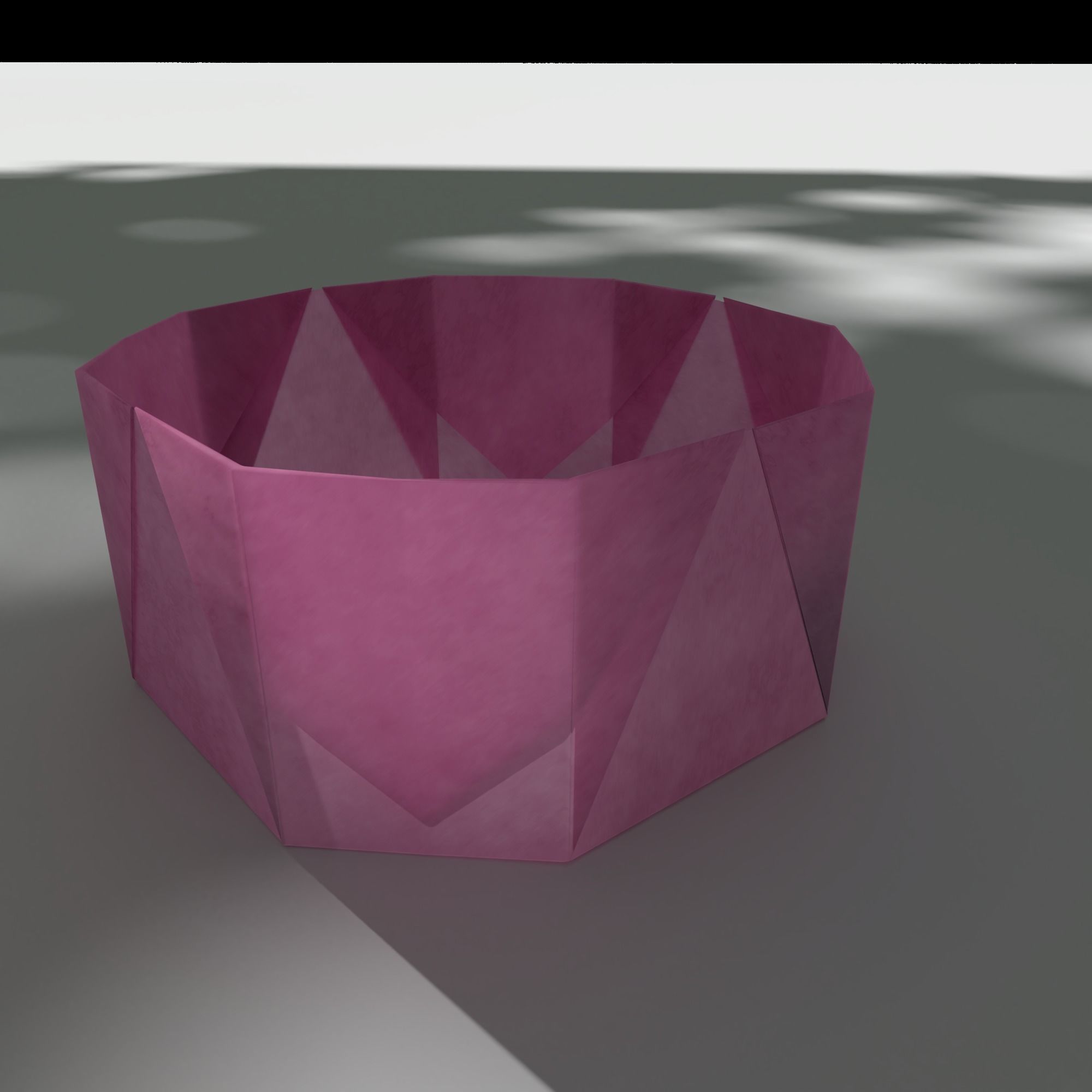 Origami Bowl Low-poly 3D model_3