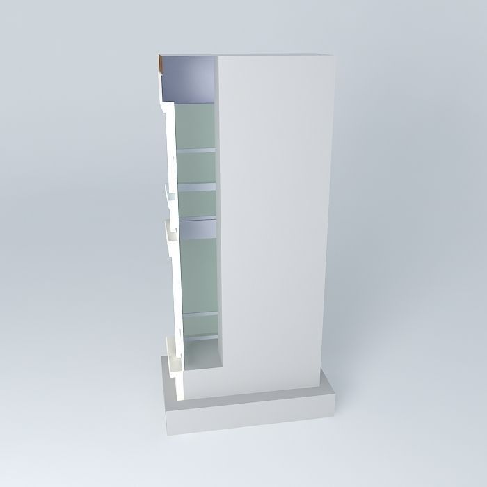 White house Free 3D model_2