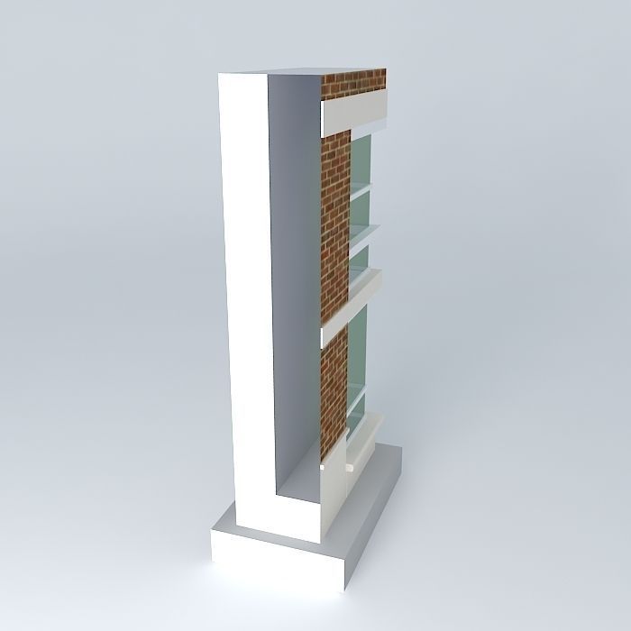 White house Free 3D model_1